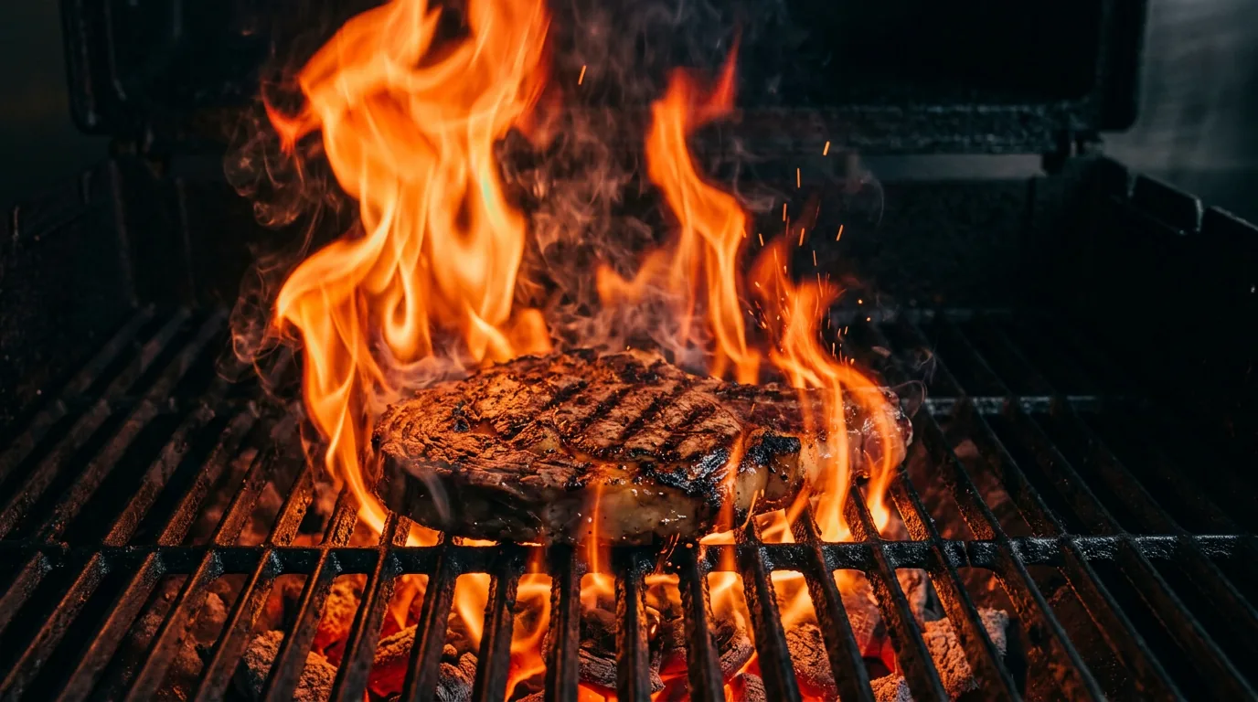 Char-grill flames