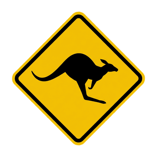 Kangaroo crossing